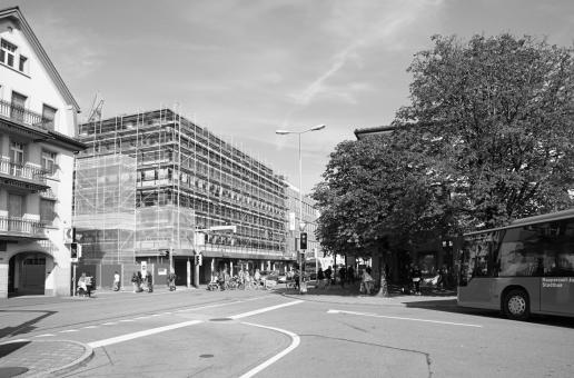 Gebäudeerneuerung der Bank Linth in Rapperswil SG gestartet